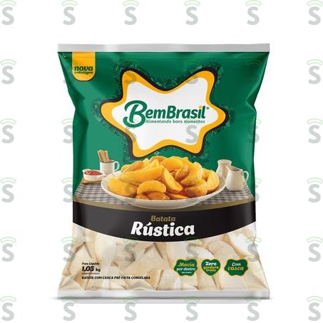  Batata Congelada Bem Brasil Corte Caseiro Pré Frita Pacote 1,050kg