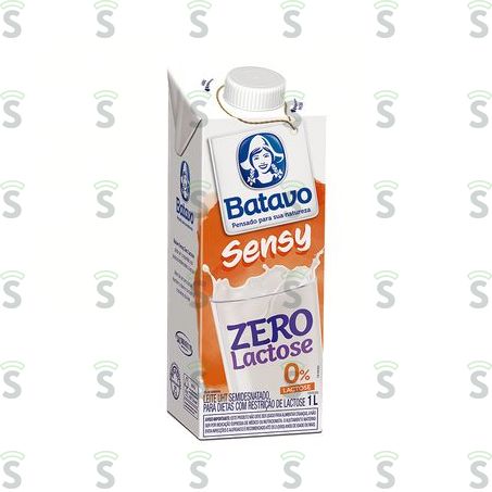  Leite Uht Semidesnatado Batavo  Zero Lactose Sensy Caixa Com Tampa 1lt