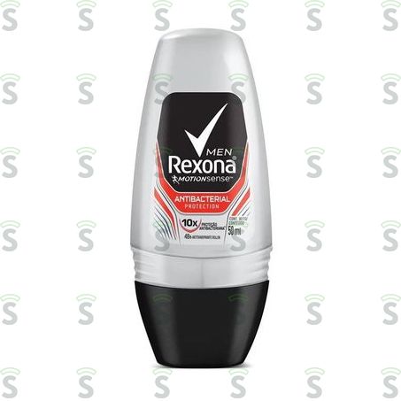  Antitranspirante Roll-on Rexona Men Antibacterial e Invisible Rolo 50ml