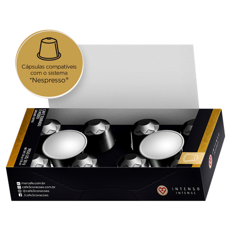 Café em Cápsula Torrado e Moído Intenso 3 Corações Caixa 50g 360-2