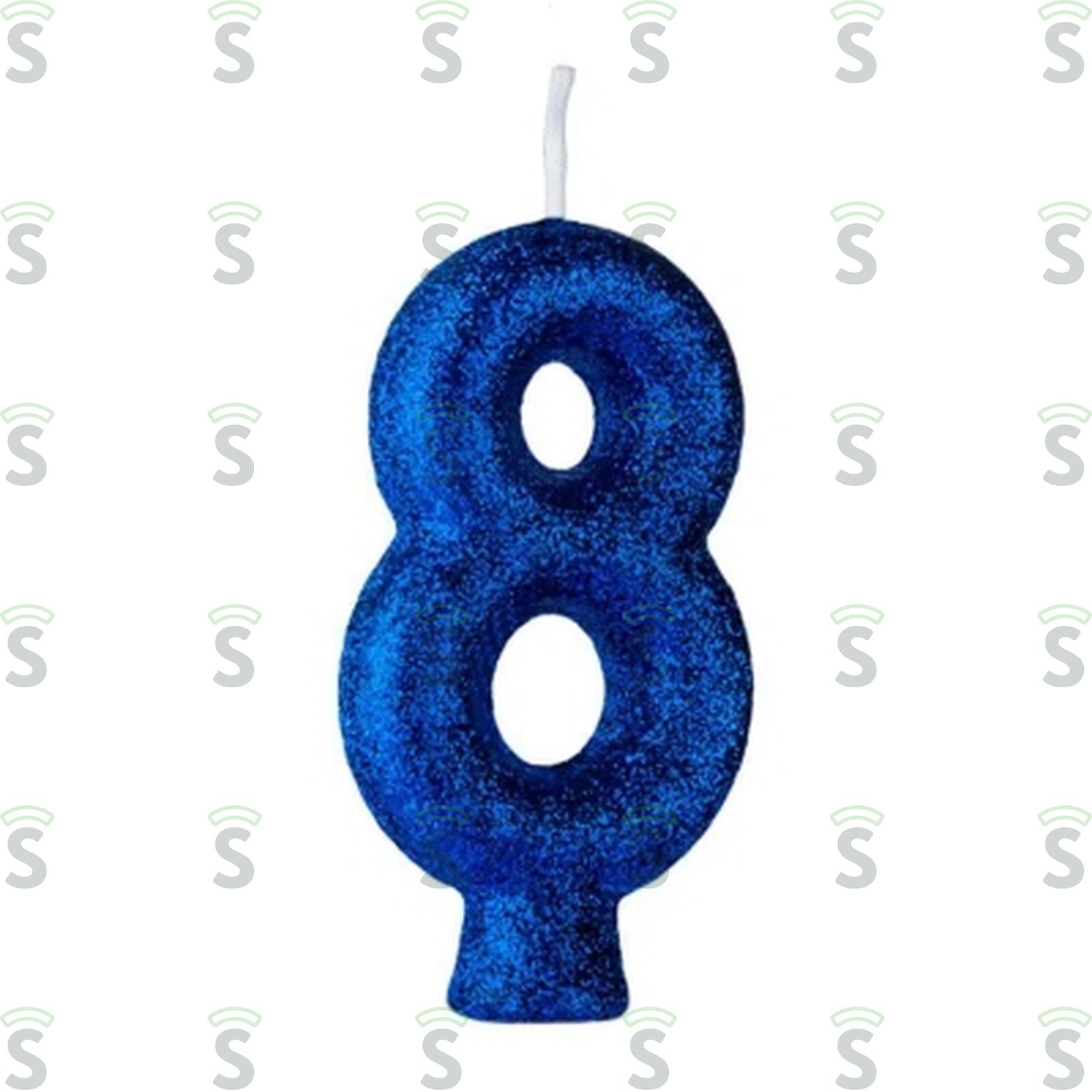 Vela de Aniversário Regina Cintilante Azul Nº8