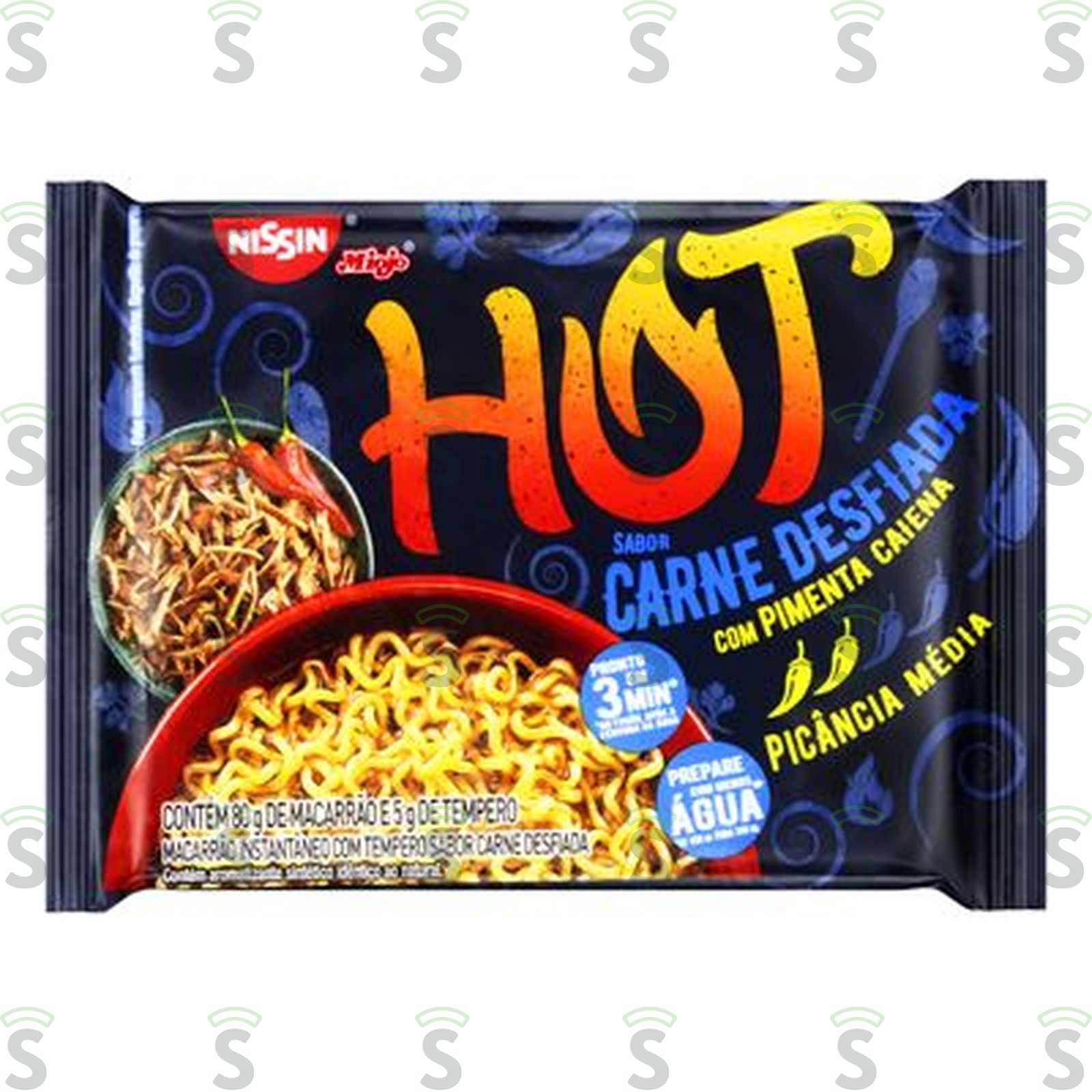 Macarrão Instantâneo Nissin Lámen Hot Carne Desfiada 85G