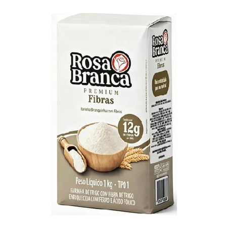 Farinha De Trigo Rosa Branca Fibras 1kg