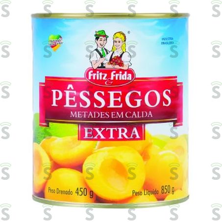  Pêssego Em Calda Fritz e Frida Extra Lata 450g