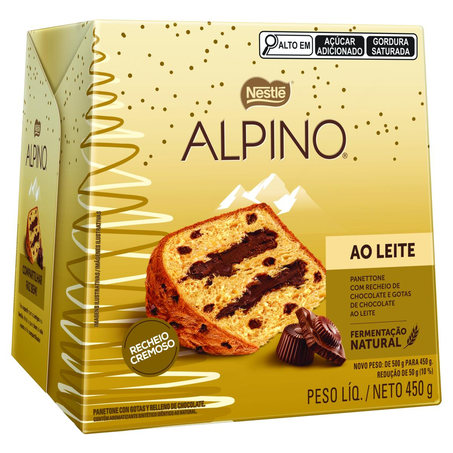 Panettone Nestlé 450g - Alpino - Chocolate