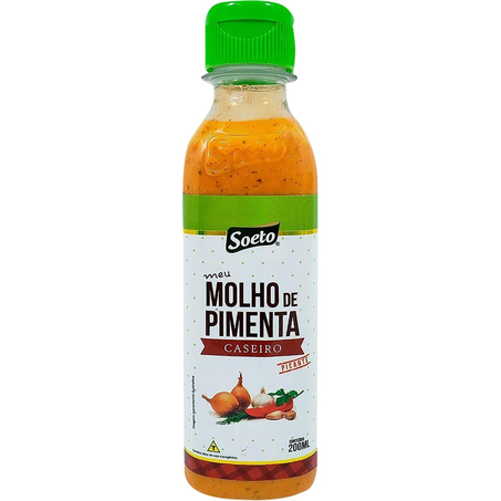 Molho de Pimenta Soeto 200ml - Caseiro - Picante