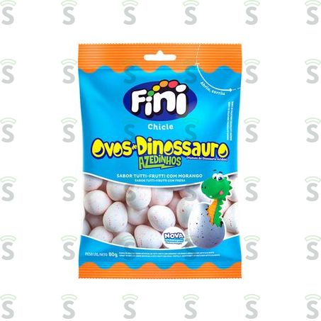  Goma de Mascar Fini Ovos de Dinossauro Pacote 100g