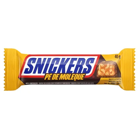 Snickers Barra de Chocolate Pé de Moleque 40g
