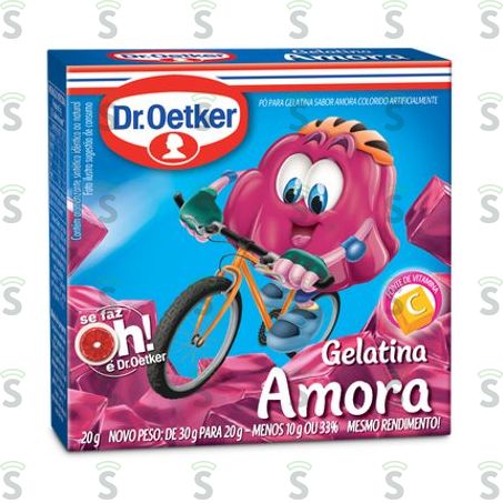  Gelatina Dr Oetker Sabor Amora Caixa 20gr