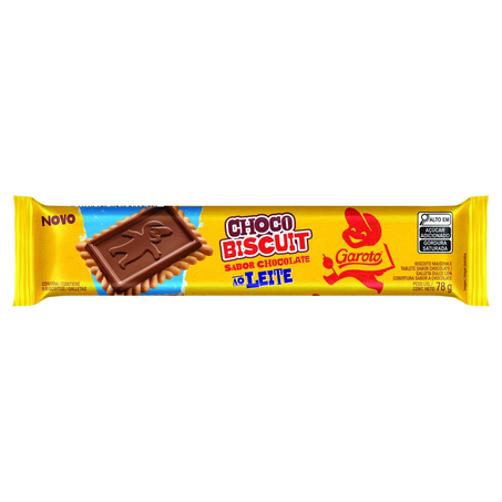 Biscoito Garoto 78g - Choco Biscuit - Ao Leite