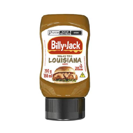 Molho P/Hamburguer Billy Jack Louisiana Sqz 200g