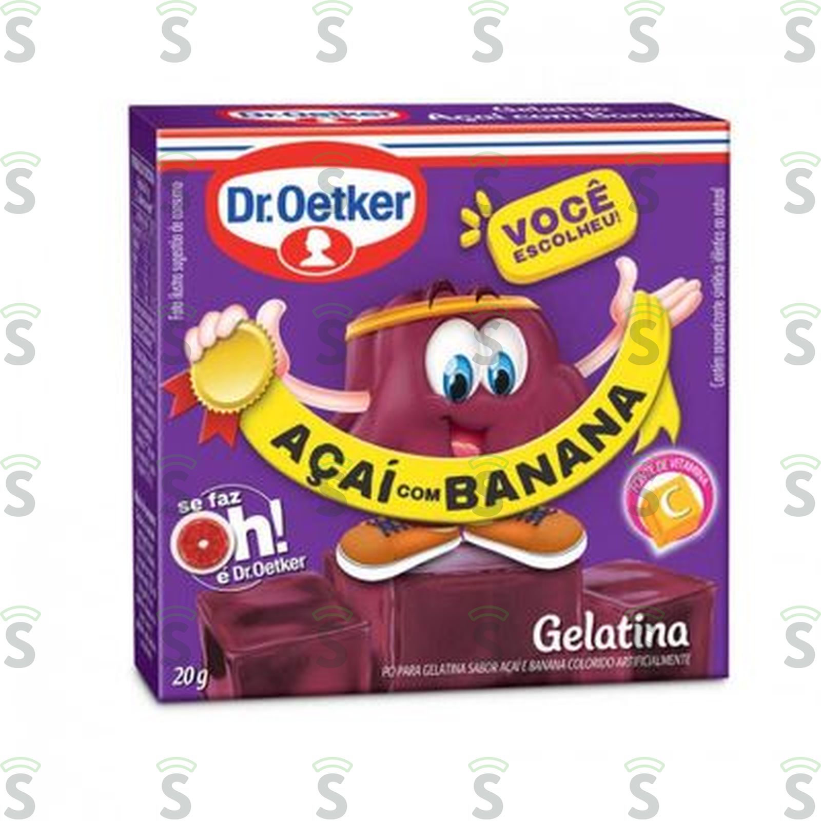 Gelatina Dr.oetker Sabor Açaí e Banana Caixa 20gr