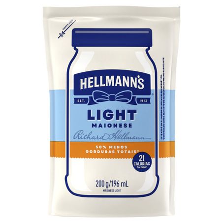 MAIONESE HELLMANNS LIGHT SACHE 200G