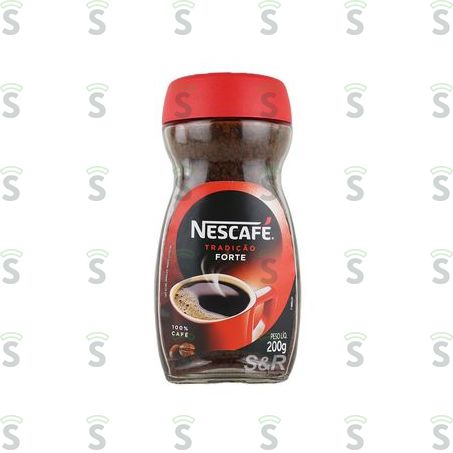  Café Solúvel Granulado Forte Nescafé Tradição Pote de Vidro 200gr