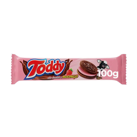 Biscoito Recheado Toddy 100g - Morango