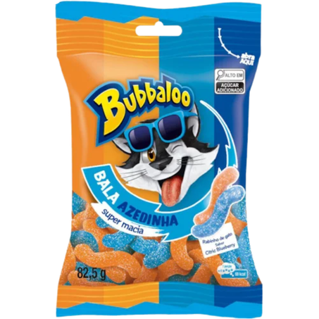 Bala Bubbaloo Rabinho De Gatos Mix Azedinha Pacote 82,5g 
 
