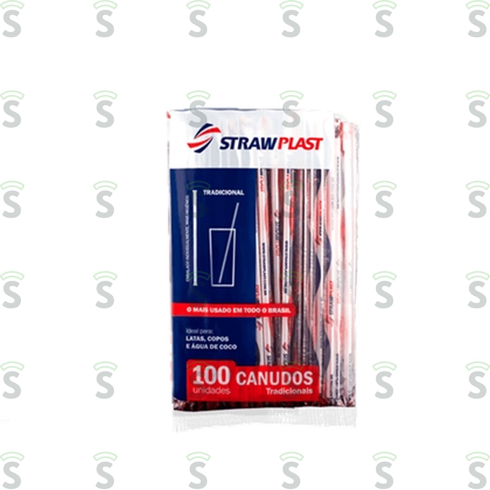 Canudo Plástico Strawplast Embalagem 100UN