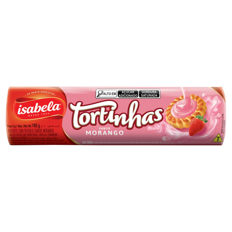 Biscoito Tortinhas Isabela 140g - Morango