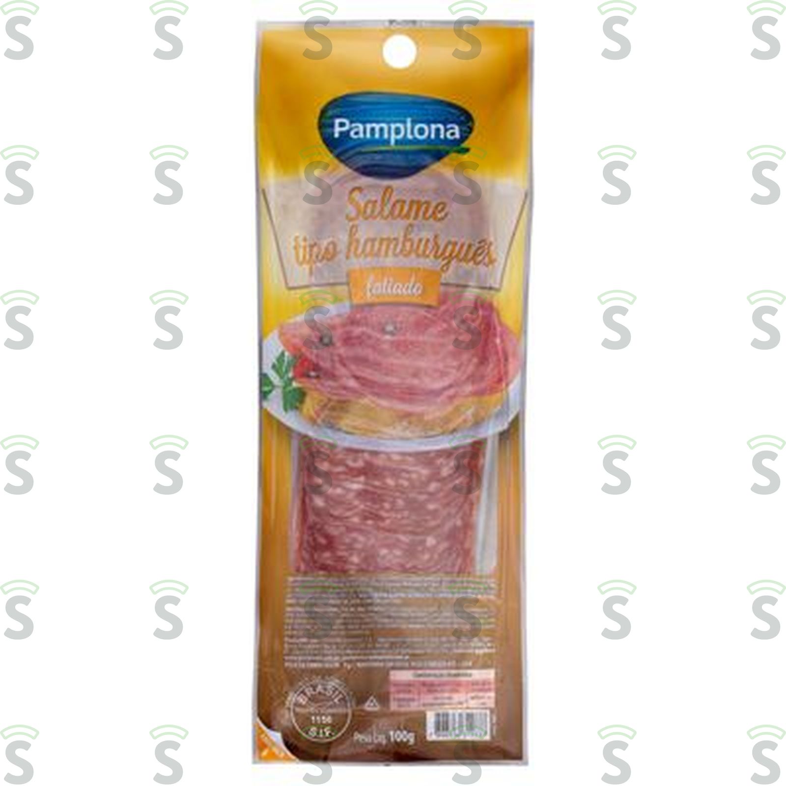 Pamplona-salame fatiado 100g hamburgues