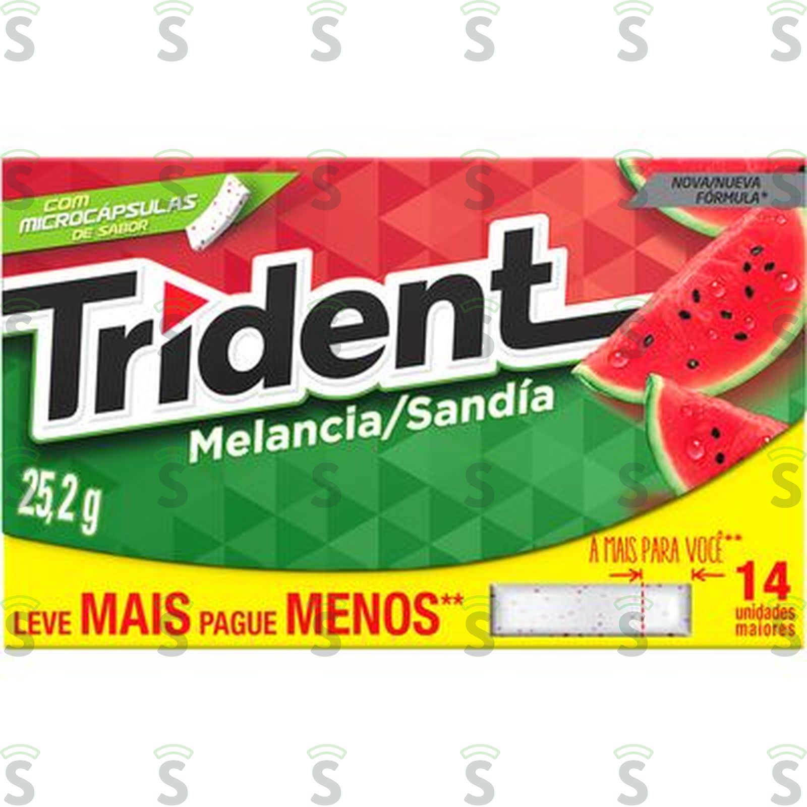 Trident-goma mascar 25.2g melancia