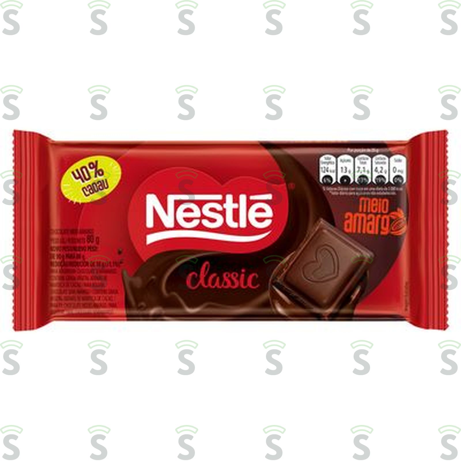 Nestle-chocolate 80g classic meio amargo