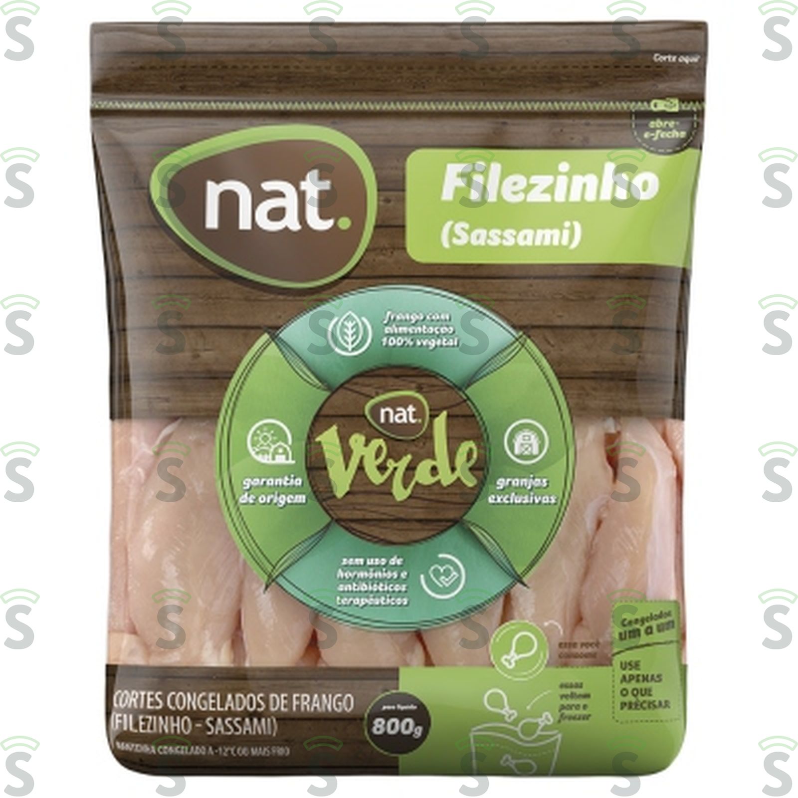 Filé de Frango Sassami Nat Verde Embalagem 800G