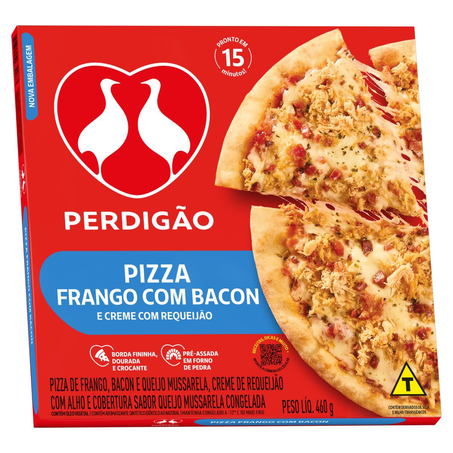 Pizza Perdigão 460g - Frango com Bacon