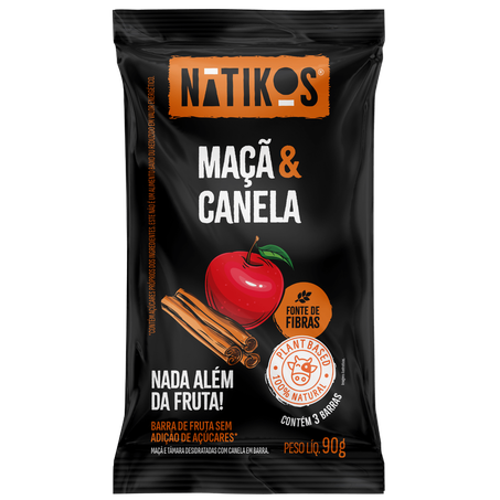 BARRA DE MACA CANELA 90G - NATIKOS