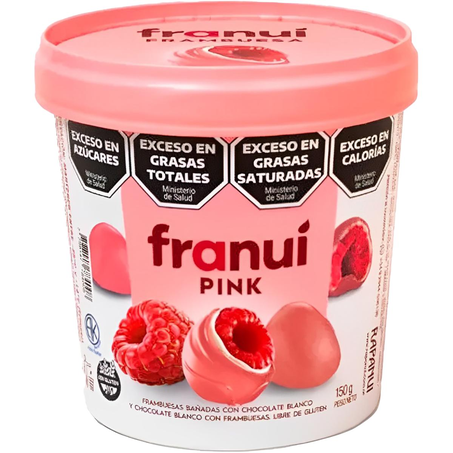 Framboesa Franuí 150g - Pink com Chocolate Branco