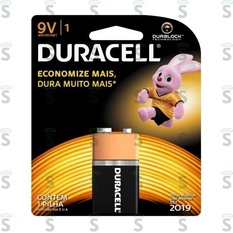  Duracell-pilha Alcalina 9v