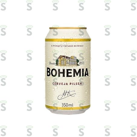  Cerveja Pilsen Bohemia Puro Malte Lata 350ml - Pacote Com 12un - 4.2lt