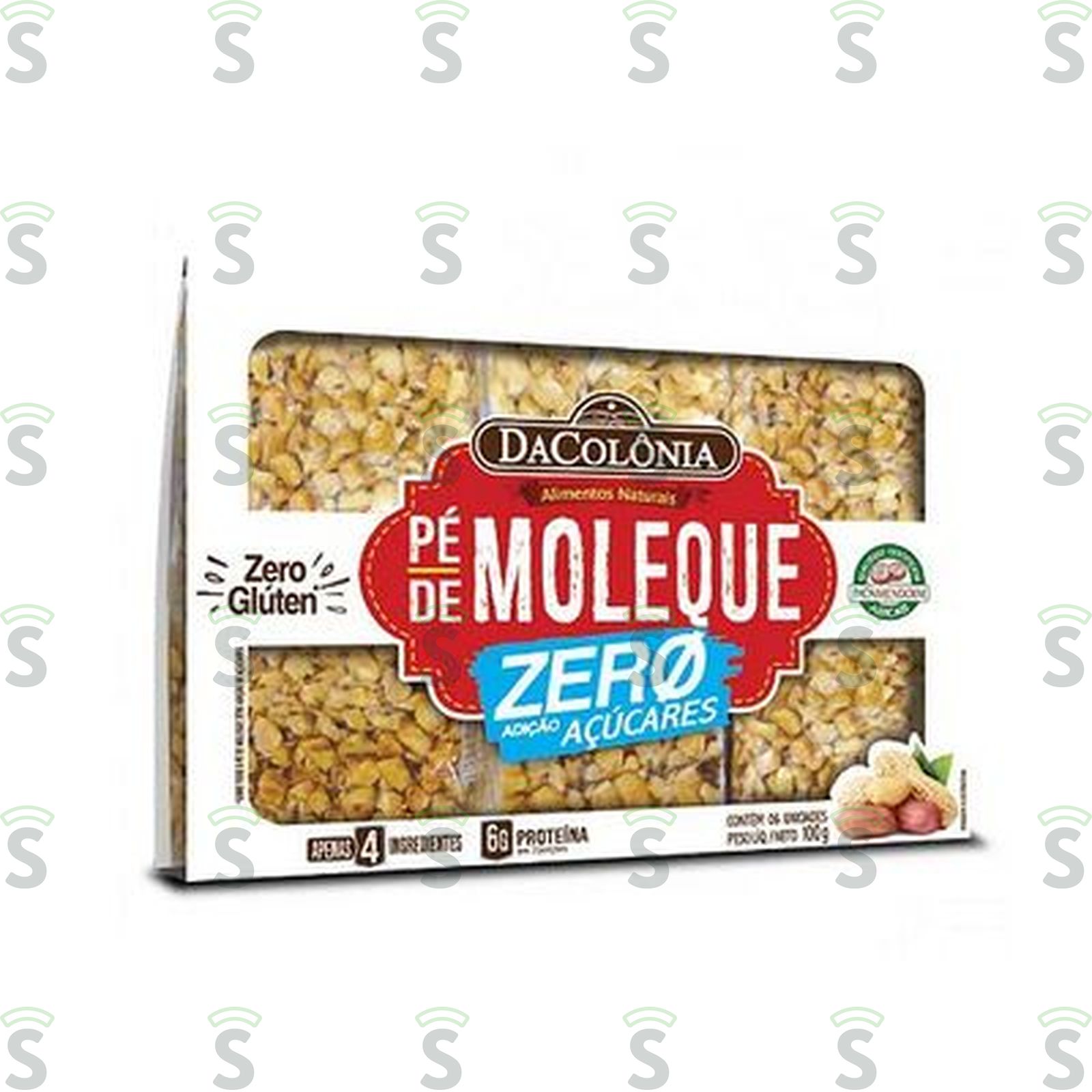 Pé de Moleque Dacolônia Zero Açúcar Embalagem 100G