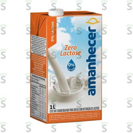  Leite Uht Semidesnatado Amanhecer Zero Lactose Caixa Com Tampa 1lt