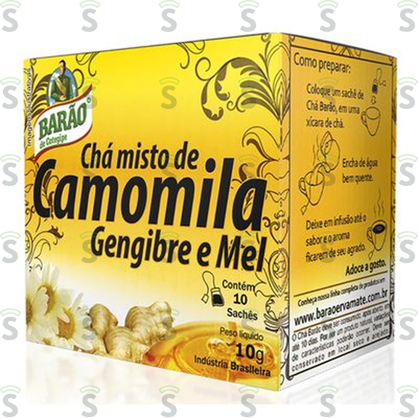 Chá Misto Barão de Cotegipe Camomila Gengibre e Mel Caixa com 10un - 10gr