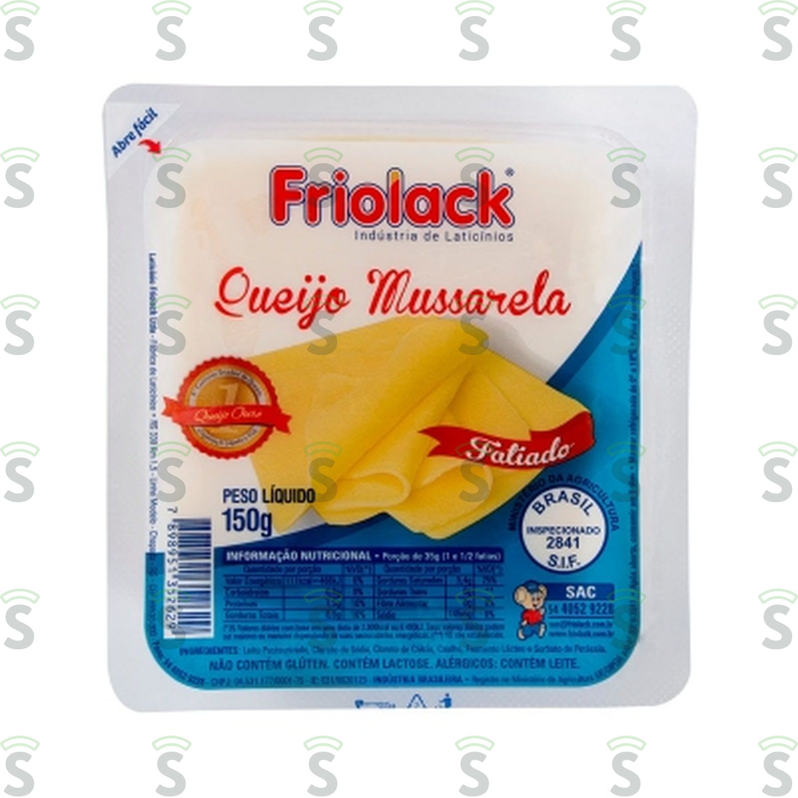 Queijo Friolack Fatiado. Mussarela 150G