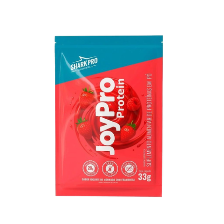 Suplemento Shark Pro Joypro Sabor Iogurte de Morango com Framboesa 33g