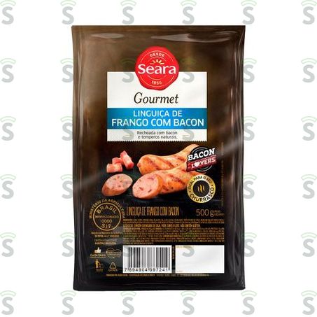 Linguiça Seara Gourmet Frango Com Bacon 500g