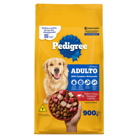 Ração Pedigree 900g - Adultos - Carne e Frango