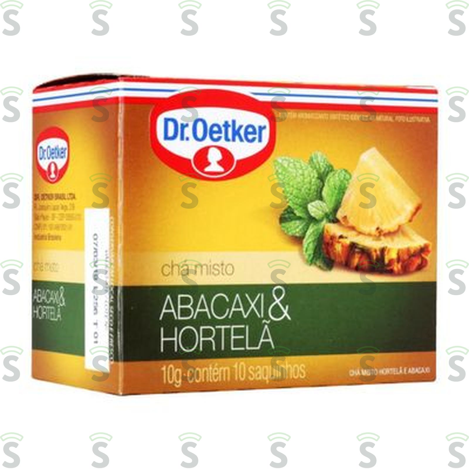 Chá Misto Dr Oetker Abacaxi e Hortelã  Caixa com 10un - 10gr