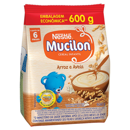 Mucilon 600g - Arroz e Aveia - Sachê