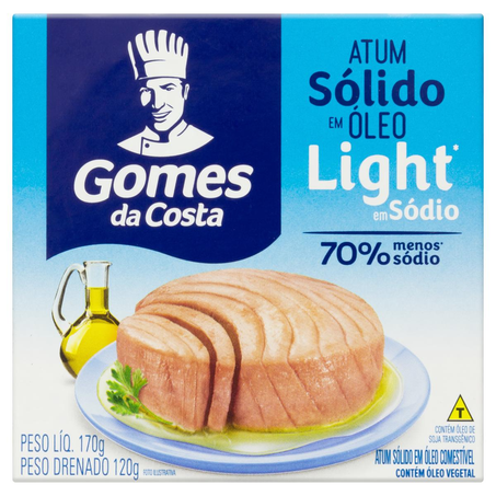 Atum Sólido Gomes da Costa 170g - Baixo Teor de Sódio