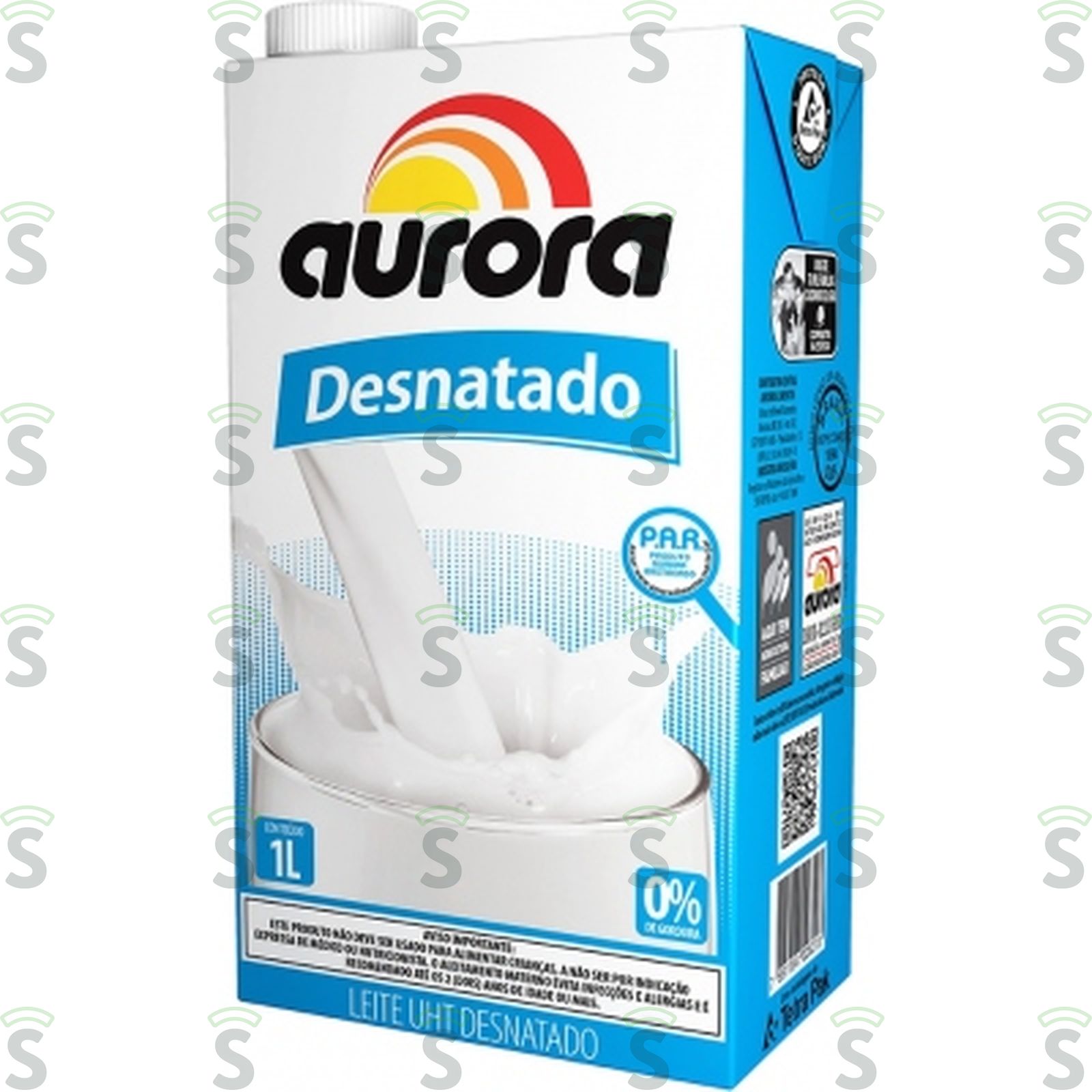 Aurora-leite desnatado 1l uht tampa