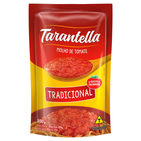Molho de Tomate Tarantella 300g - Tradicional - Sachê