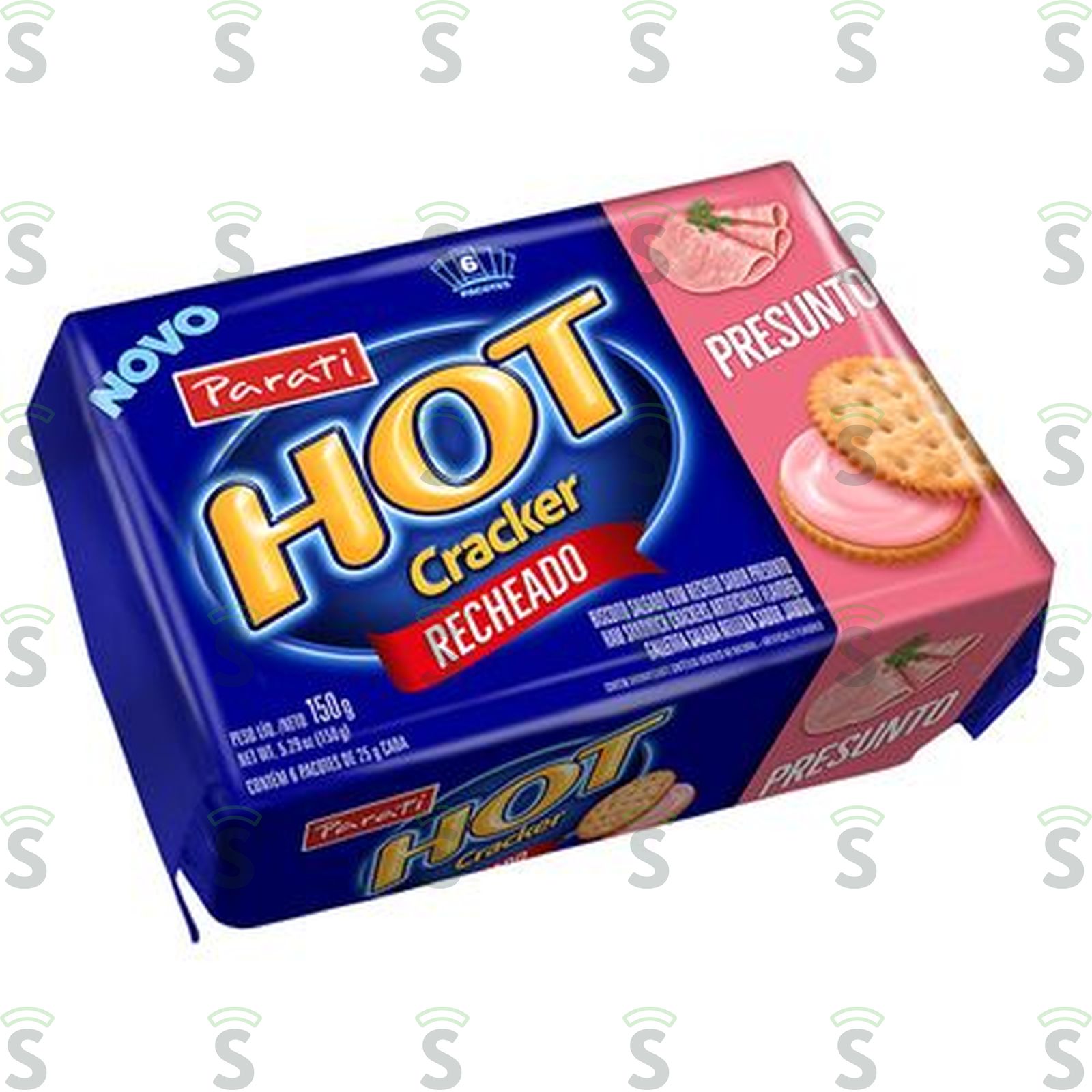 Biscoito Recheado Parati Hot Cracker Presunto Pacote 150G