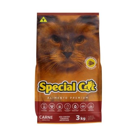RACAO SPECIAL CAT PREMIUM ADULTO CARNE 3KG