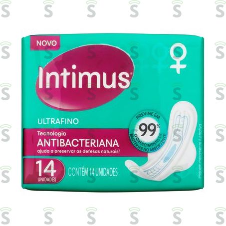  Absorvente Ultrafino Intimus Antibacteriano 14un