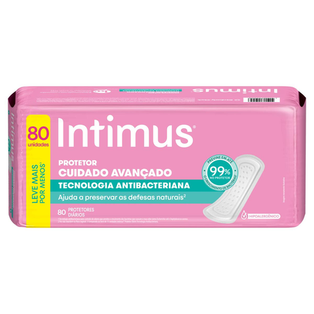 Protetor Intimus Days Sem Abas - Com 80 Protetores - Leve Mais, Pague Menos