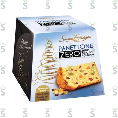  Panettone Santa Edwiges Zero Adição de Açúcar Com Frutas Secas Embalagem 400g