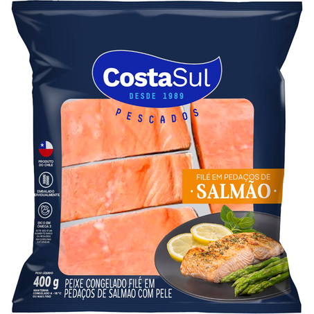 Filé de Salmão Costa Sul 400g - Congelado