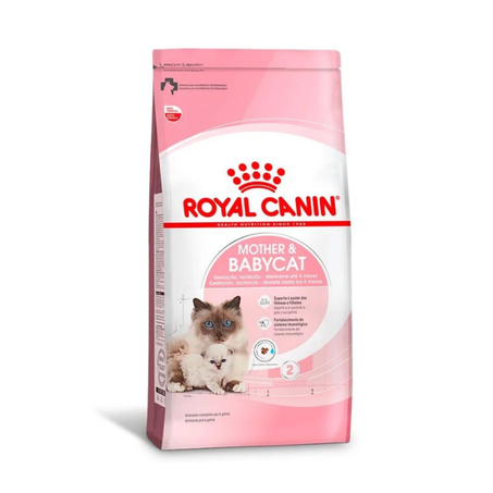 Ração Royal Canin Mother & Babycat para Gatas Gestantes e Lactantes e Gatos Filhotes de 1 a 4 Meses de Idade 1,5Kg